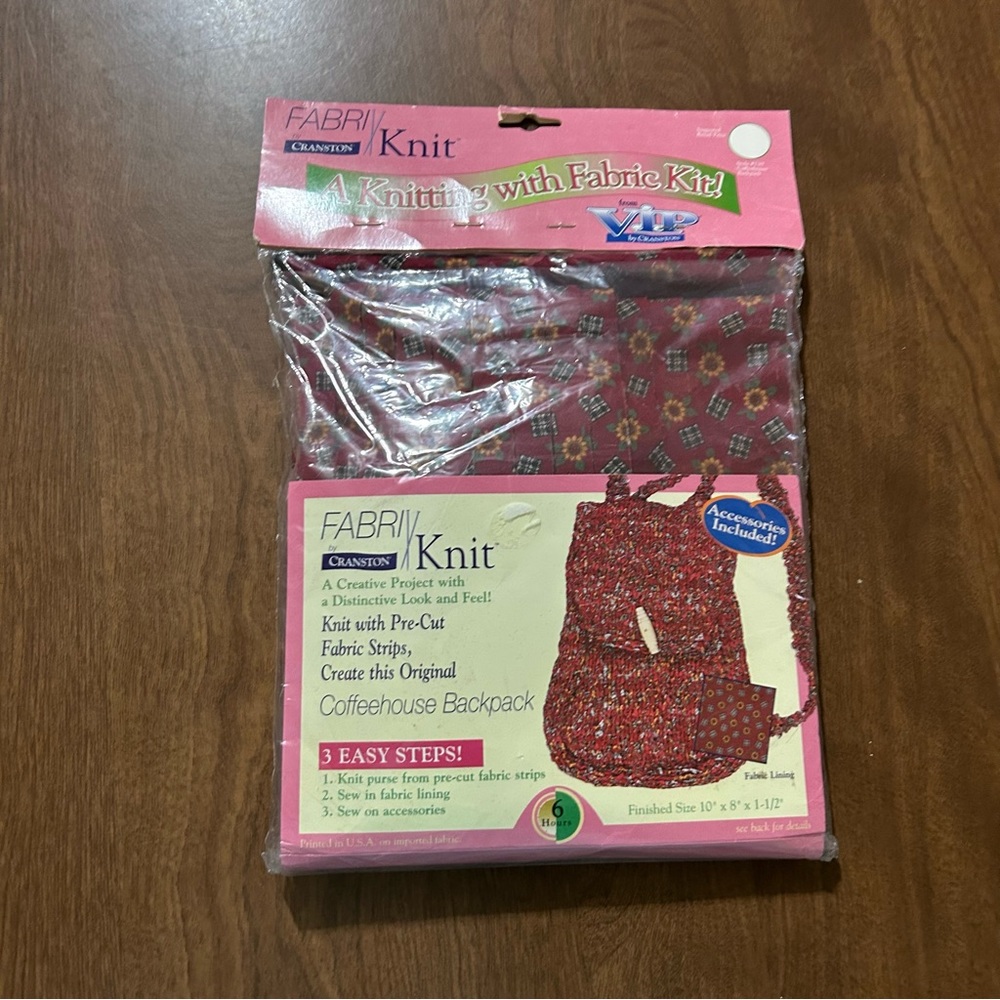 Knitting with fabric kit NWT